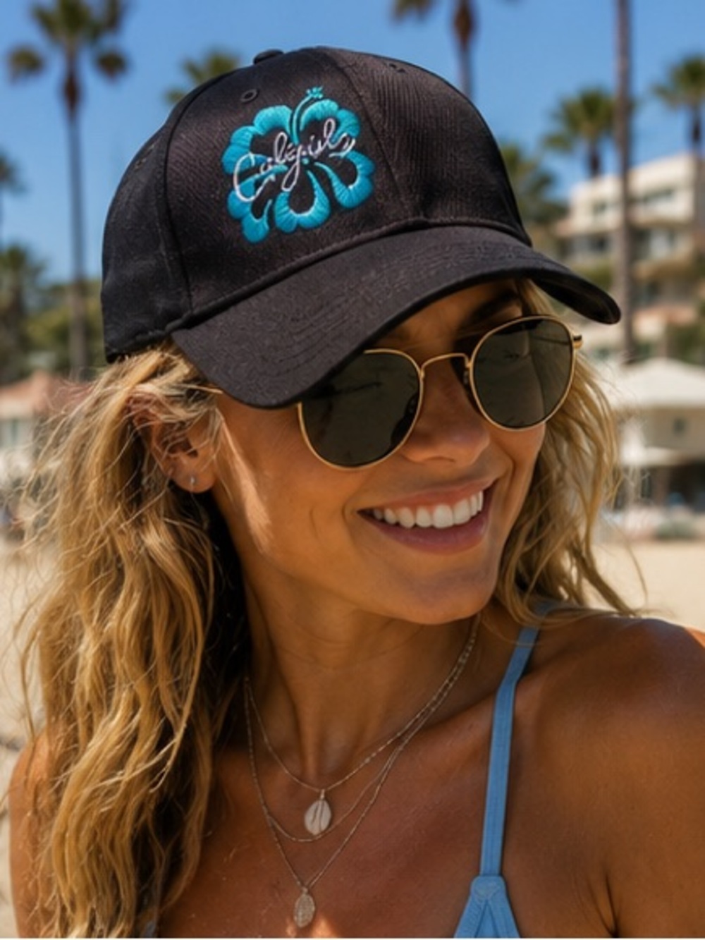 Women’s Caligirl Fitness Hat 
Hibiscus Flower, moisture wicking 
New
Adjustable